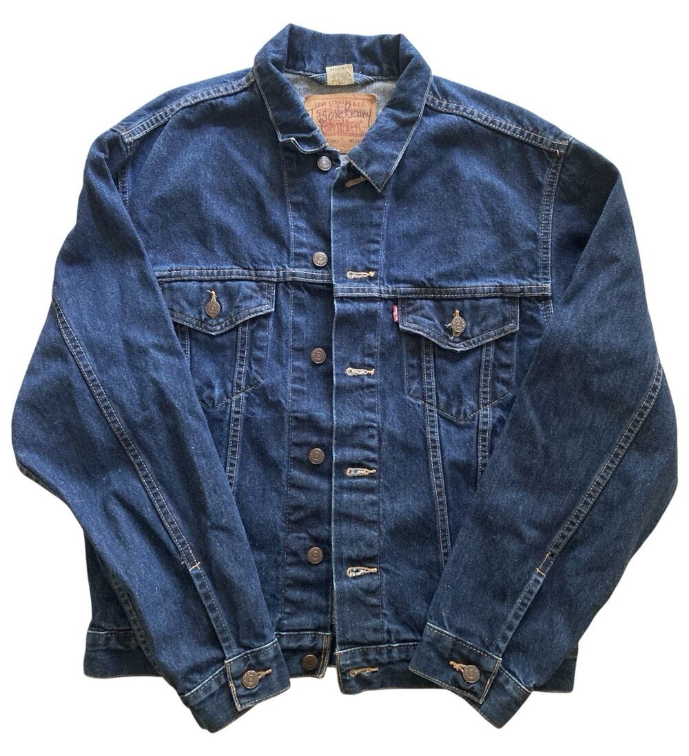 Vintage Levi’s Men’s 90s Dark Wash Denim Jean 70507 Trucker Western Jacket M